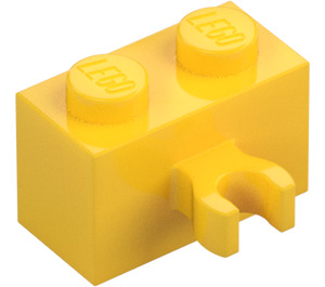 LEGO Yellow Brick 1 x 2 with Vertical Clip with Open 'O' Clip (42925 / 95820)