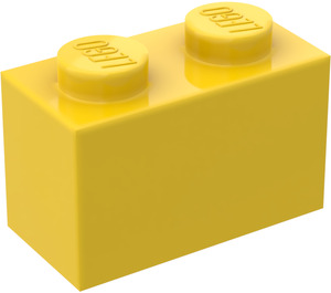 LEGO Yellow Brick 1 x 2 without Bottom Tube (3065 / 35743)