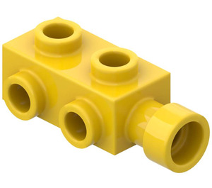 LEGO Jaune Brique 1 x 2 x 0.7 avec Goujons sur Sides (4595)