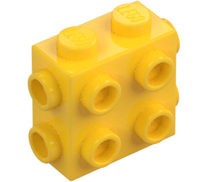 LEGO Żółty Cegła 1 x 2 x 1.6 z Strona I Koniec Szpilki (67329)