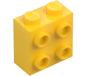 LEGO Yellow Brick 1 x 2 x 1.6 with Studs on One Side (1939 / 22885)