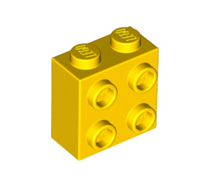 LEGO Yellow Brick 1 x 2 x 1.6 with Studs on One Side (1939 / 22885)