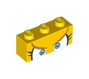 LEGO Yellow Brick 1 x 3 with Wendy Blue Eyes (3622 / 101878)