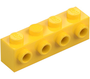 LEGO Giallo Mattoncino 1 x 4 con 4 Bottoncini su Uno Lato (30414)