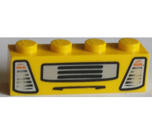 LEGO Yellow Brick 1 x 4 with Headlights and Grille (3010)