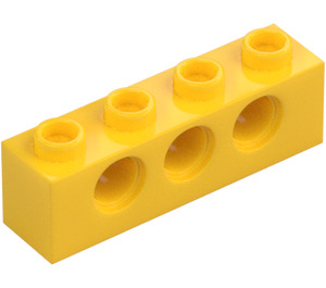 LEGO Geel Steen 1 x 4 met Gaten (3701)