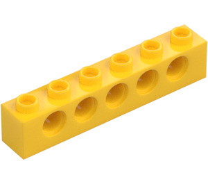 LEGO Żółty Cegła 1 x 6 z Dziury (3894)