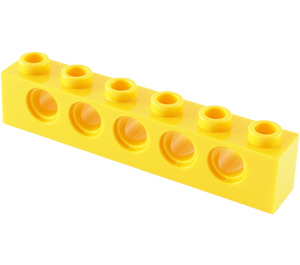 LEGO Geel Steen 1 x 6 met Gaten (3894)
