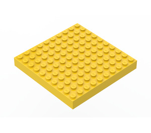 LEGO Yellow Brick 10 x 10 without Bottom Tubes or Cross Supports