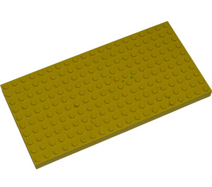 LEGO Yellow Brick 10 x 20 with Bottom Tubes around Edge and Cross Support