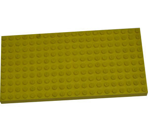 LEGO Geel Steen 10 x 20 zonder buizen aan de onderzijde, met '+'-vormige Dwarssteun