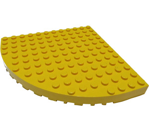 LEGO Gul Klods 12 x 12 Rund Hjørne  uden toppinde (6162 / 42484)