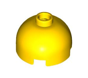 LEGO Yellow Brick 2 x 2 Round with Dome Top (Hollow Stud, Axle Holder) (3262 / 30367)