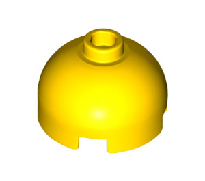 LEGO Gelb Backstein 2 x 2 Runden mit Dome oben (Sicherheitsbolzen ohne Achshalter) (30367)