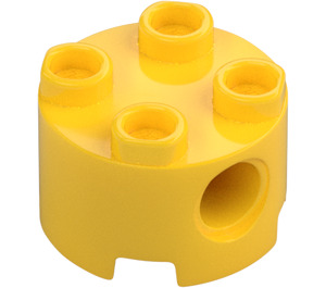 LEGO Yellow Brick 2 x 2 Round with Holes (17485 / 79566)