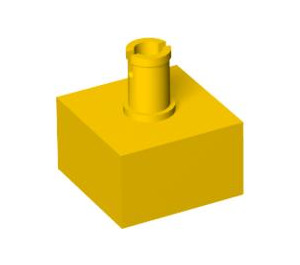 LEGO Yellow Brick 2 x 2 Studless with Vertical Pin (4729)