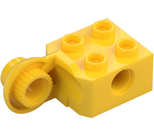 LEGO Gelb Stein 2 x 2 mit Loch, Hälfte Drehgelenk Ball Vertikal (48171 / 48454)