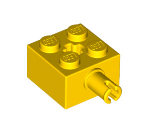 LEGO Gelb Backstein 2 x 2 mit Stift und Axlehole (6232 / 42929)