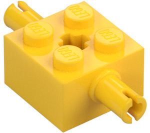 LEGO Yellow Brick 2 x 2 with Pins and Axlehole (30000 / 65514)