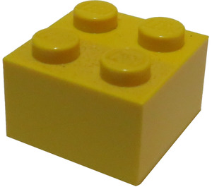 LEGO Amarillo Ladrillo 2 x 2 sin apoyos trasversales (3003)