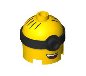 LEGO Yellow Brick 2 x 2 x 2 Round with Stud on Side with Smile (67649)