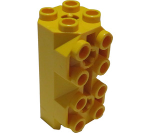 LEGO Yellow Brick 2 x 2 x 3.3 Octagonal With Side Studs (6042)