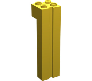 LEGO Yellow Brick 2 x 2 x 6 with Groove (6056)