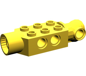 LEGO Jaune Brique 2 x 3 avec des trous, Rotating avec Socket (47432)