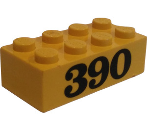 LEGO Jaune Brique 2 x 4 avec 390 (3001)