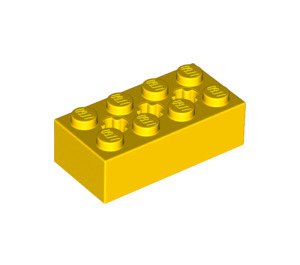 LEGO Gelb Backstein 2 x 4 mit Achse Löcher (39789)