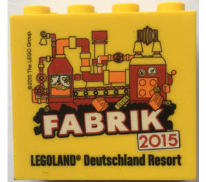 LEGO Yellow Brick 2 x 4 x 3 with Fabrik 2015 Legoland Deutschland Resort (30144)