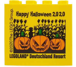 LEGO Jaune Brique 2 x 4 x 3 avec Halloween 2020 Legoland Deutschland Resort et Pumpkins (30144)