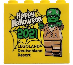 LEGO Jaune Brique 2 x 4 x 3 avec Halloween 2021 Legoland Deutschland Resort et Frankenstein Monster (30144)