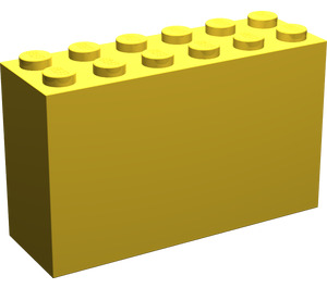 LEGO Yellow Brick 2 x 6 x 3 (6213)