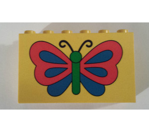 LEGO Yellow Brick 2 x 6 x 3 with Butterfly (6213)
