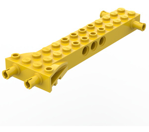 LEGO Geel Steen 4 x 12 met 4 Pinnen en Technic Gaten (30621)