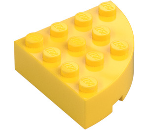 LEGO Yellow Brick 4 x 4 Round Corner (2577)