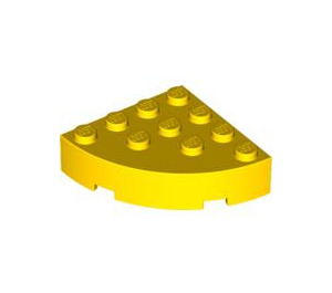 LEGO Geel Steen 4 x 4 Ronde Hoek (2577)