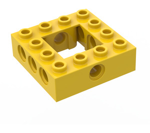 LEGO Amarillo Ladrillo 4 x 4 con Open Centro 2 x 2 (32324)