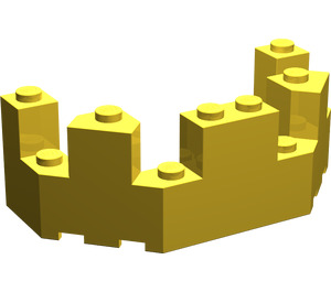 LEGO Jaune Brique 4 x 8 x 2.3 Turret Haut (6066)