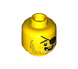 LEGO Yellow Brick Bounty Cook Minifigure Head (Recessed Solid Stud) (3626 / 19222)