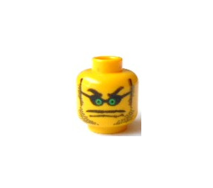 LEGO Geel Brickster Island Xtreme Stunts Hoofd (Veiligheids Stud) (3626)