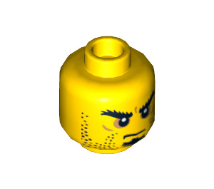 LEGO Jaune Bushy Eyebrows et Chaume Tête (Montant solide encastré) (3626 / 14353)