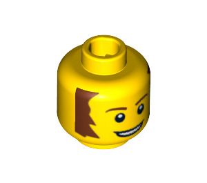 LEGO Gelb Butcher Kopf (Sicherheitsbolzen) (3626 / 99295)