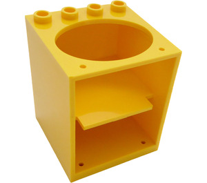 LEGO Giallo Cabinet 4 x 4 x 4 con Sink Foro (6197)