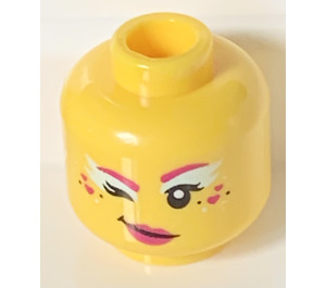 LEGO Yellow Candy Ballerina Head (Recessed Solid Stud) (3626)