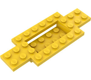 LEGO Gul Bil Base 10 x 4 x 2/3 med 4 x 2 Centre Well (30029)