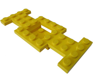 LEGO Giallo Macchina Base 4 x 10 x 0.67 con 2 x 2 Open Centro (4212)