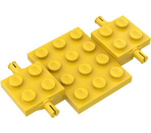 LEGO Giallo Macchina Base 7 x 4 x 0.7 (2441 / 68556)