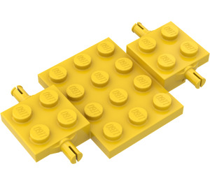 LEGO Yellow Car Base 7 x 4 x 0.7 (2441 / 68556)